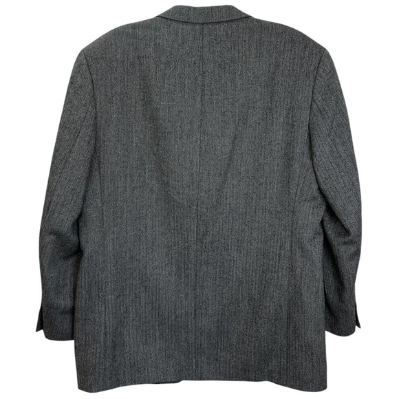 S Cohen Montreal 100% wool grey black tweed herringbone jacket blazer 42 R - Picture 2 of 13